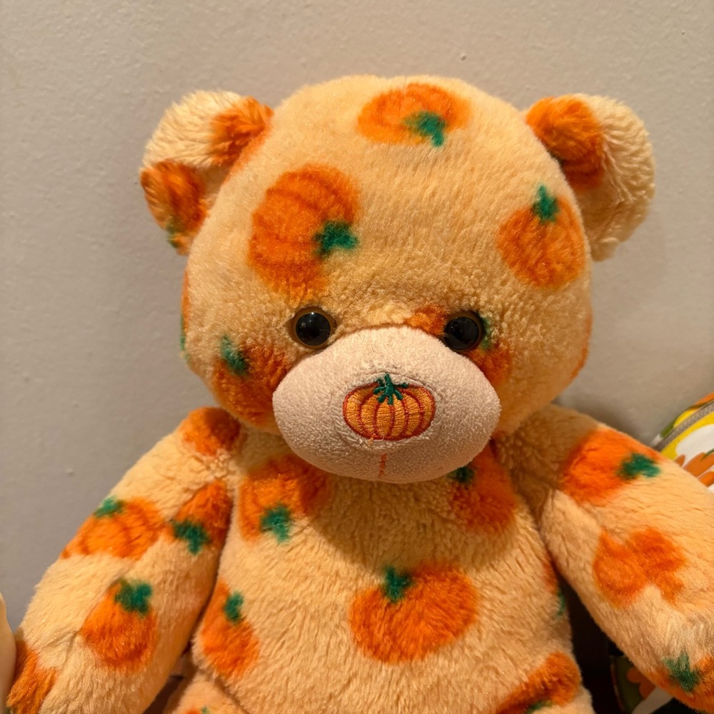 Build A Bear Pumpkin Nose Retired 2012 Teddy Bear Fall Halloween Retired BAB - Picture 2 of 9